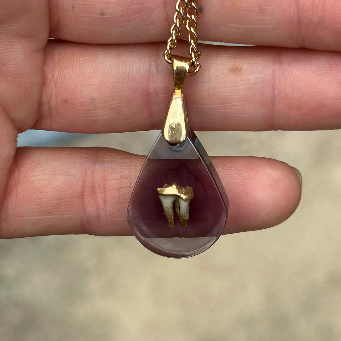 Teenie Gold Toof Pendant